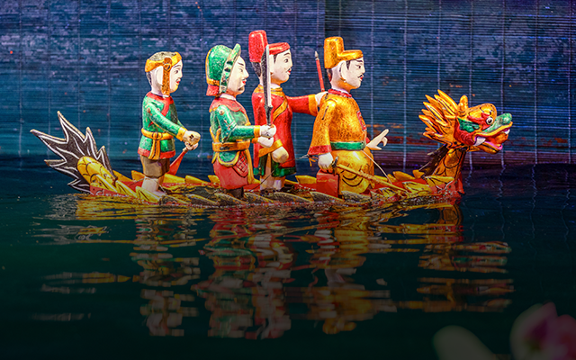 Traditional water puppetry